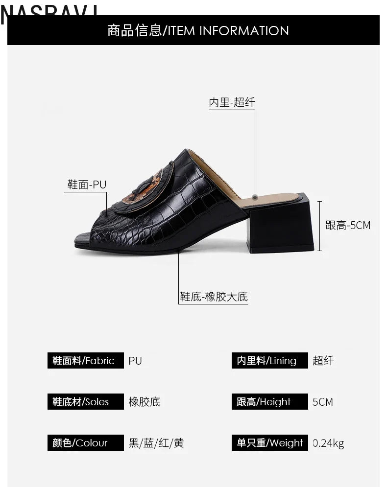 NASBAVI Out Outdoor Slippers Latest Luxury Shoes Women Designers Ladies Shoes and Sandals Wedding Shoes for Women Big Size 45 46