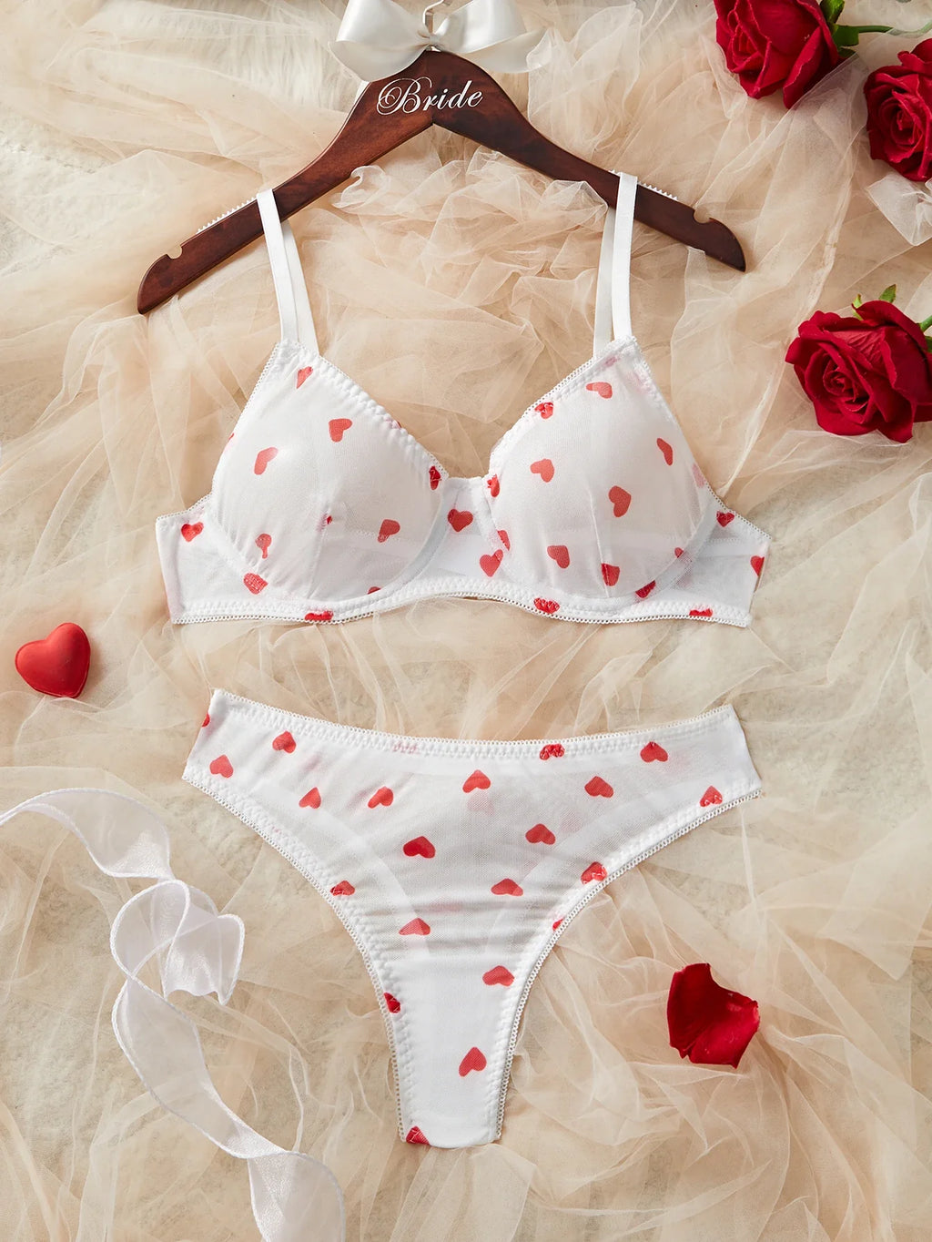 Sexy Alluring Romantic Lace Thin Straps Bra And Briefs Set With Adjustable Back Comfort Underwear For Women Daily Wear