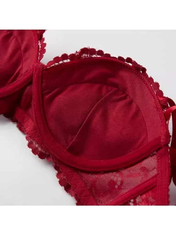 MOYISU French Victoria's Thin Cup Bralette Small Bust Adjustable Push Up | Breathable Tushy Bra | Summer Sexy & Girlish Lingerie