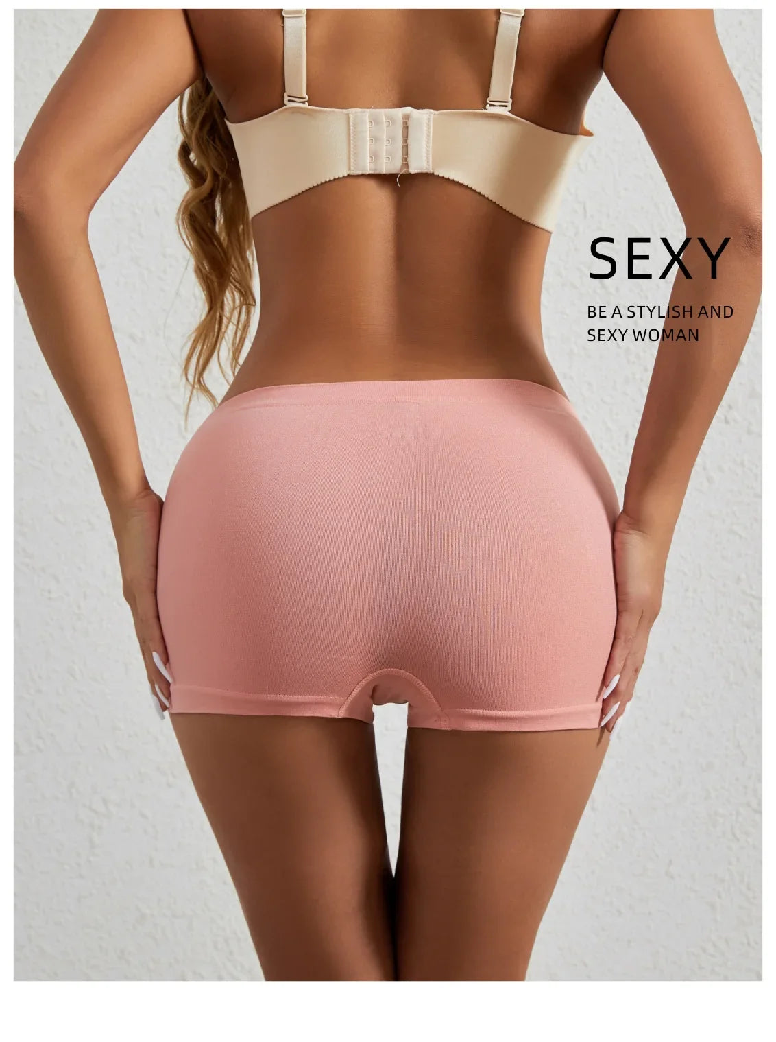 Women's underwear, compression pants, sports shorts, solid color underwear, comfortable and close fitting flat underwear