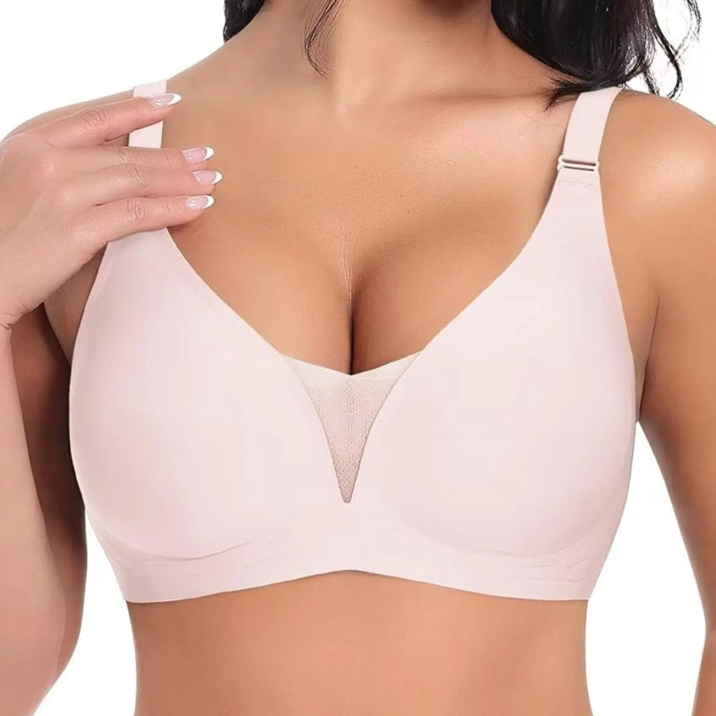 Women's Seamless Bra 3/4 Cup Thin Molded Cup Bra Thin Flattering Plus-size Soft Support Push-up and Comfortable Breathable Bra