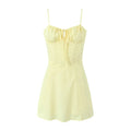 Foridol Lace Up Mini Summer Dress Sundress Women Spaghetti Strap Sexy Short White Beach Vestidos Fishbone Party Club Dress 2025