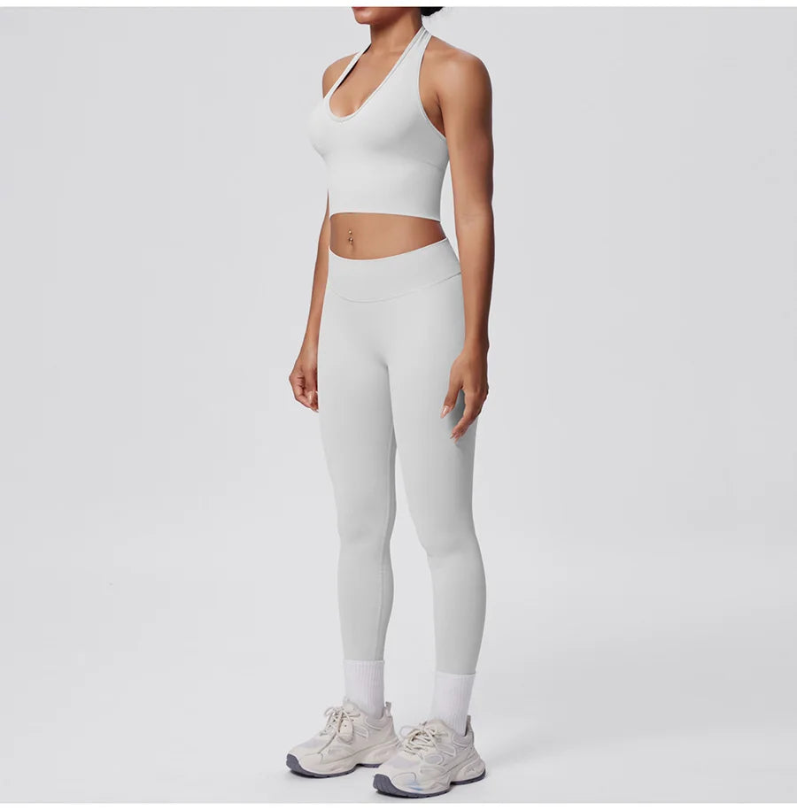 2pcs Yoga Set Gym Outfits Clothes Athletic Wear Yoga Suits For Women Fitness Set Tracksuits Sports Bra Gym Leggings Sportswear