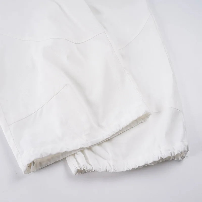Summer women's elastic waist casual workwear low-rise mid-pants comfortable woven pants