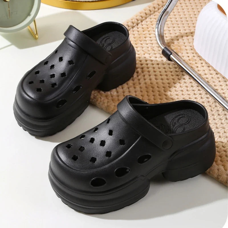 Women Platform Slippers Fashion Clogs Soft EVA Summer High Heel Shoes Thick Sole Female Street Wedges Sandals Home Beach Slides