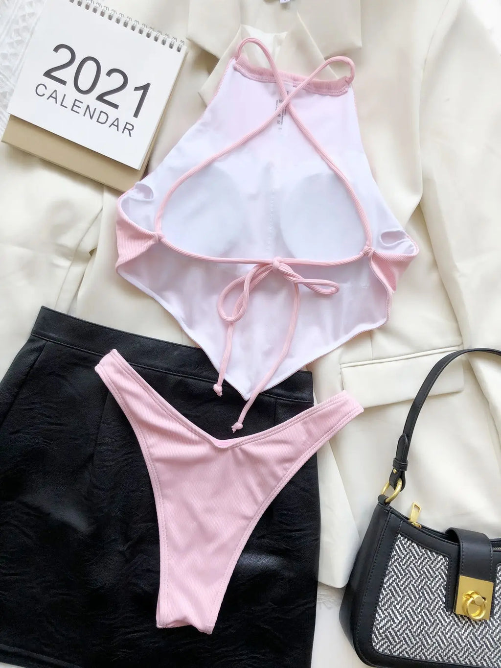 DEKA Summer Irregular Style Bikinis Set Women New Solid Hollow Push Up Swimsuit Sexy Brazilian Swimwear Female Biquini Beachwear