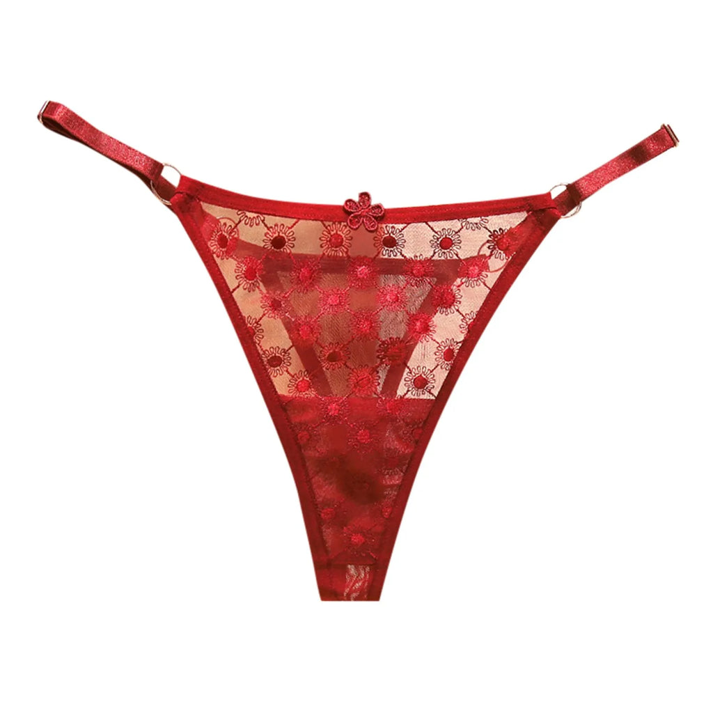 2026 Sweet And Sexy Thongs Breathable Thin Briefs For Woman Floral Patterned Thong Oversized Underwear трусы женские 부부생활 속옷