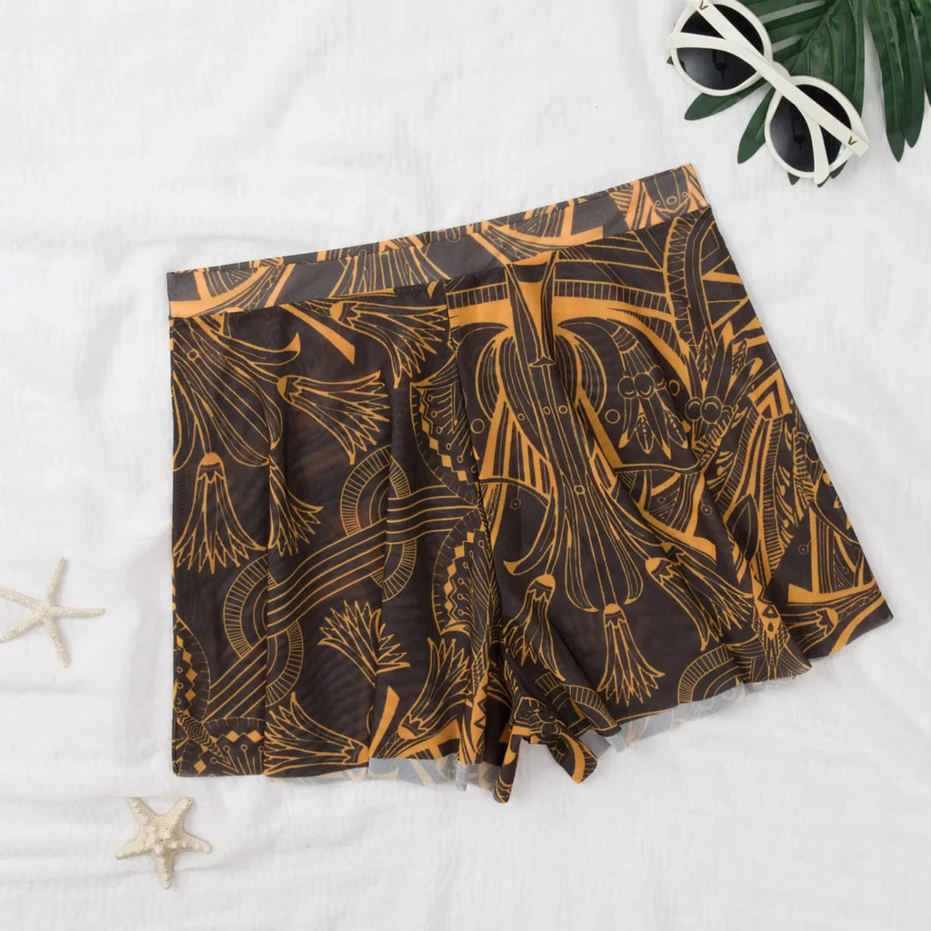 Mesh Women Trim Cover Up Shorts Beach Swimsuit Cover-Ups For Swimwear Beach Shorts 2026 Summer Beachwear Swimwear Sarong Pants