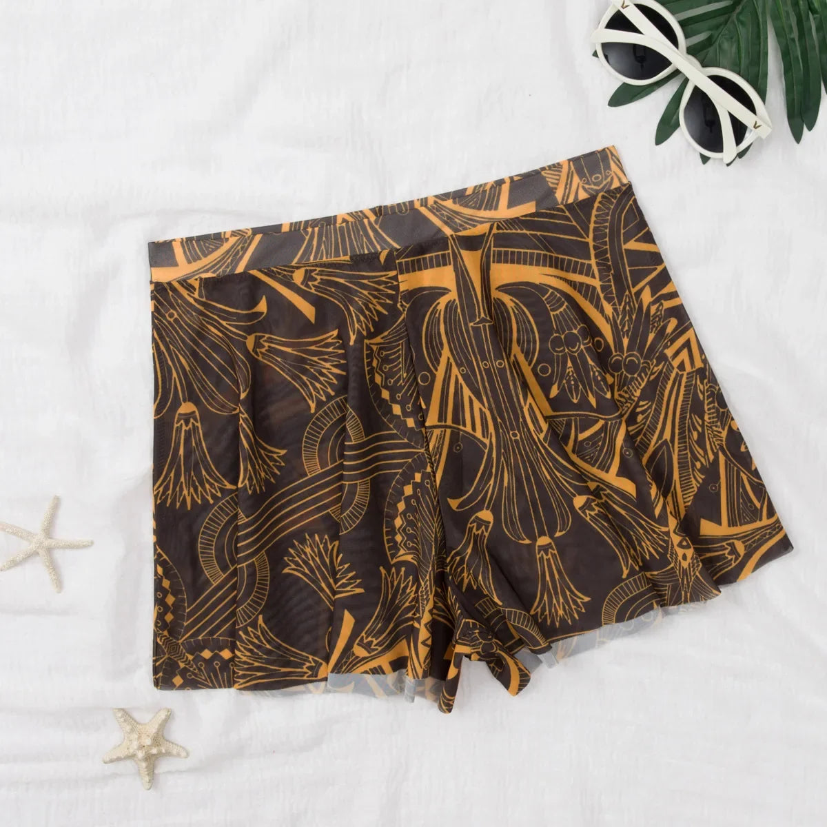 Mesh Women Trim Cover Up Shorts Beach Swimsuit Cover-Ups For Swimwear Beach Shorts 2026 Summer Beachwear Swimwear Sarong Pants
