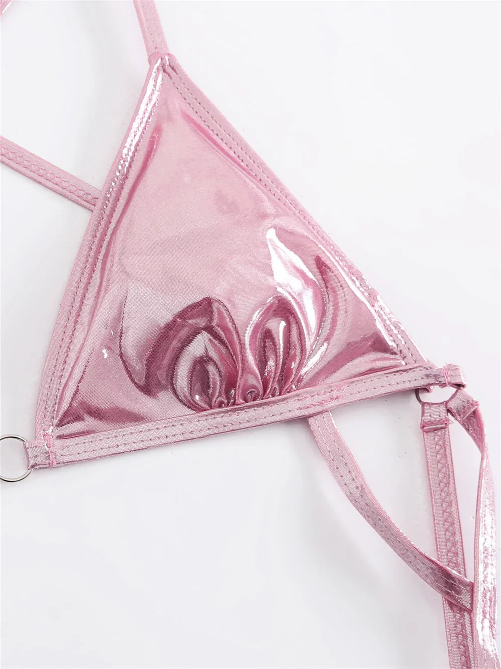 Sexy Extreme String Monokini Micro Bikini Swimsuit Women Shiny Y2K Swimwears Beach Trikini Backless Bathing Suit Vacation Outfit