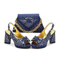 doershow New Italian Shoe and Bag Set New 2024 Women Shoes and Bag Set In Italy SKY BLUE Italian Shoes with Matching Bag HCV1-2
