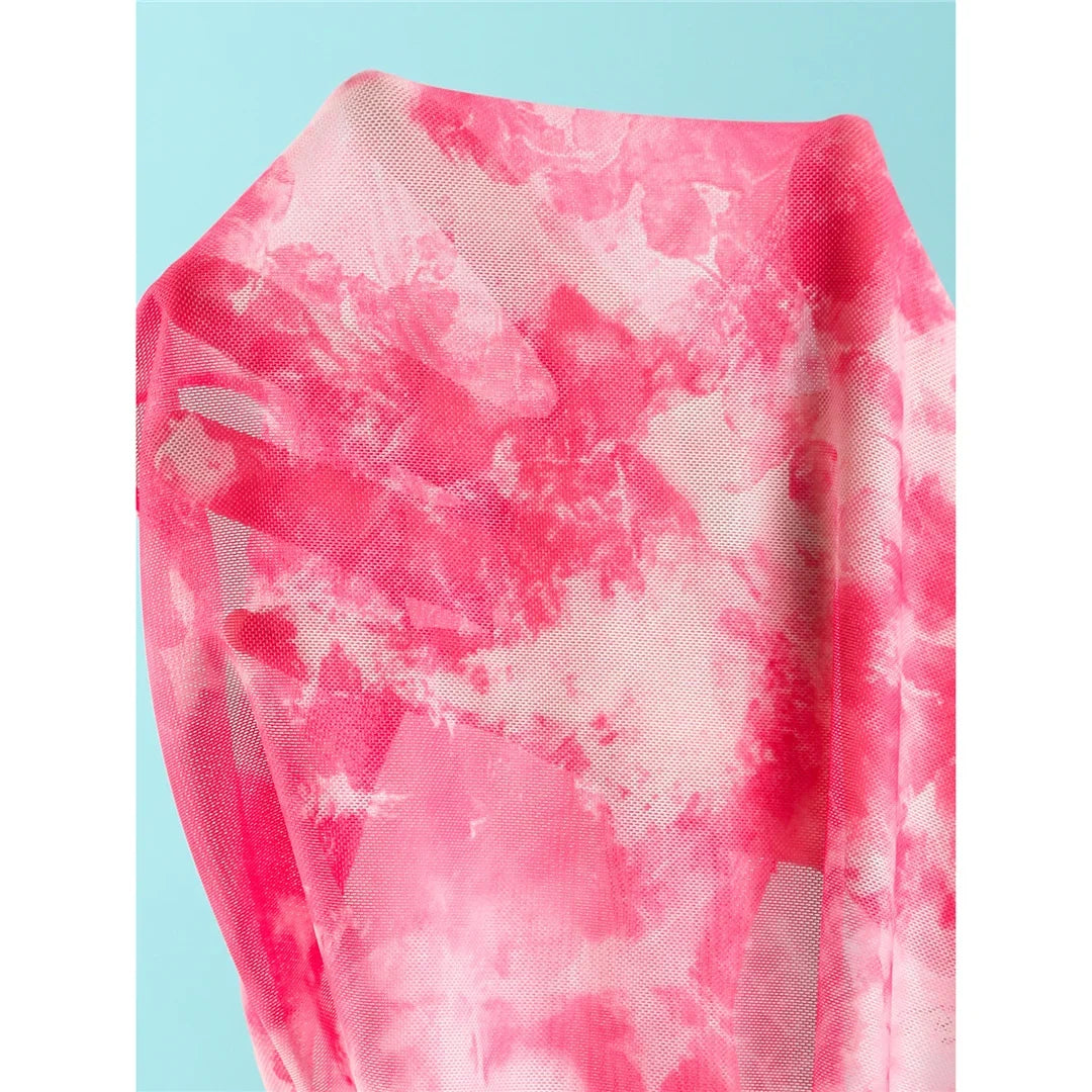 3PCS New With Skirt Tie Dye Halter Bikini Women Swimwear Female Swimsuit Bather Bathing Suit Swim Three-pieces Bikini set K8069