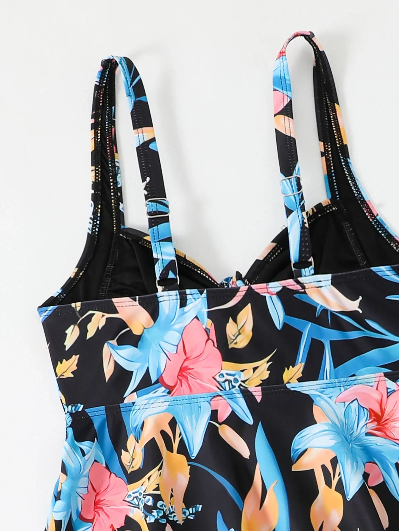 Printed Tankini Set 2026 Padded Floral Swimsuit Women Strappy Swimwear Female Beach Dress Bathers Bathing Swimming Swim Suit XL