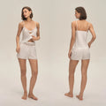 Summer home suspender shorts set casual and comfortable home wear lace women's pajamas