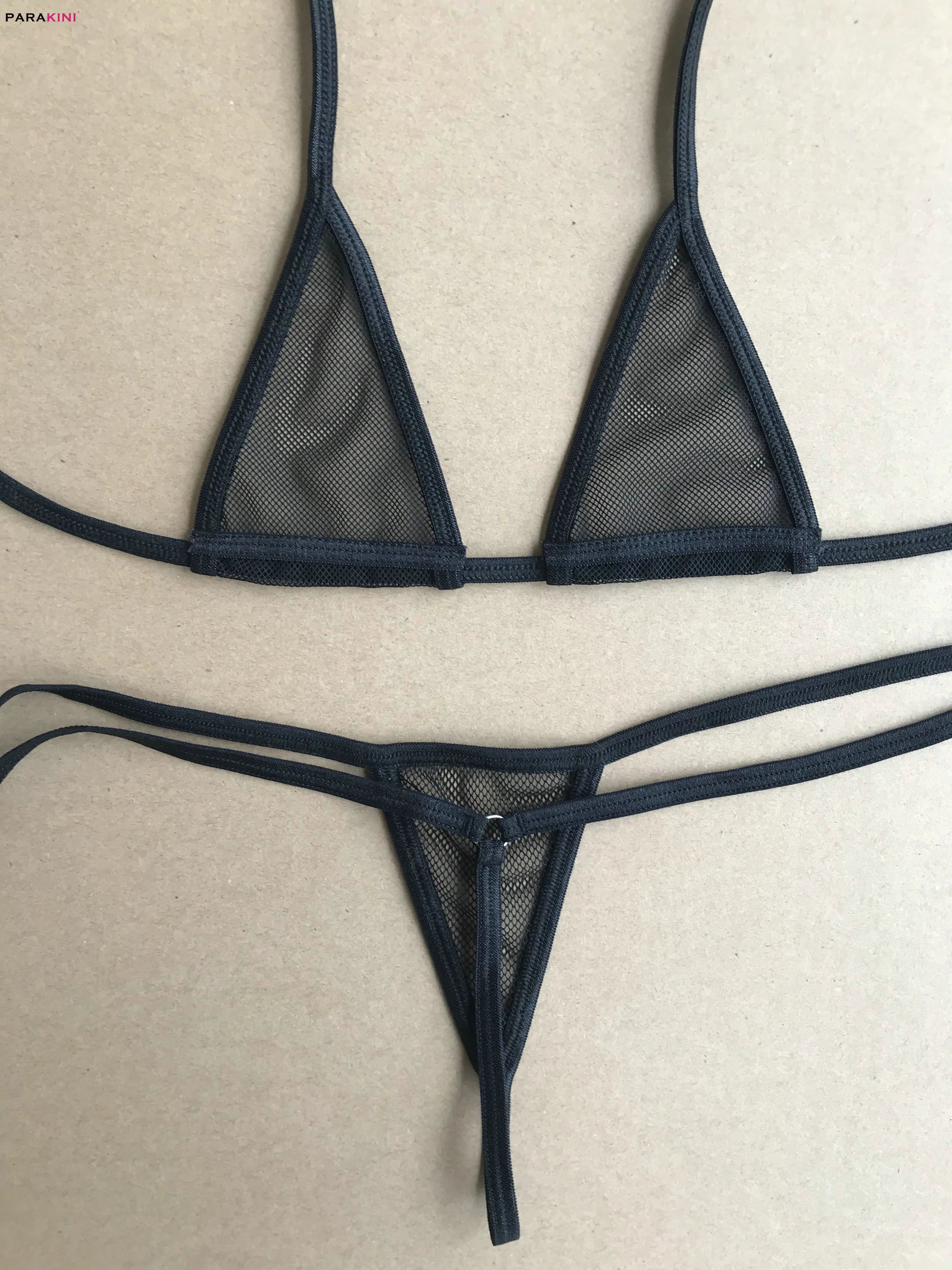 DEKA Women's Mini Micro Exotic Bikini Hot Sexy Bandage Bra + G-Strings Thong Open Crotch Erotic Lingerie Underwear Swimsuit Sets