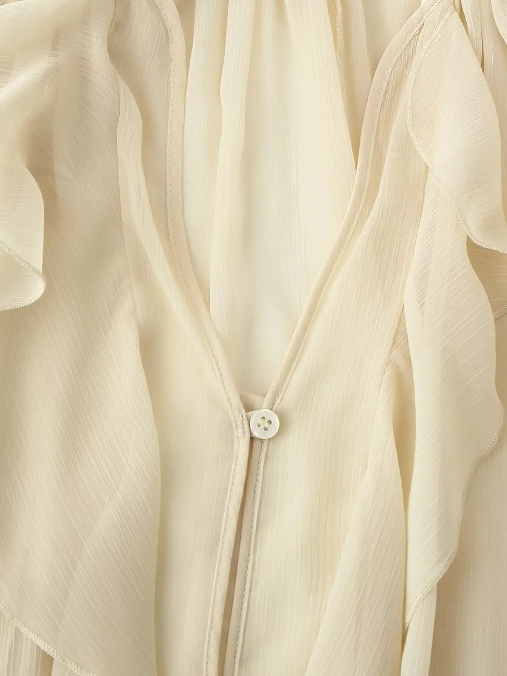Foridol Ruffles Tiered V Neck Blouse Women Summer Spring Long Sleeve Casual Blusa Chiffon Blouses Buttons New in Female Top 2025