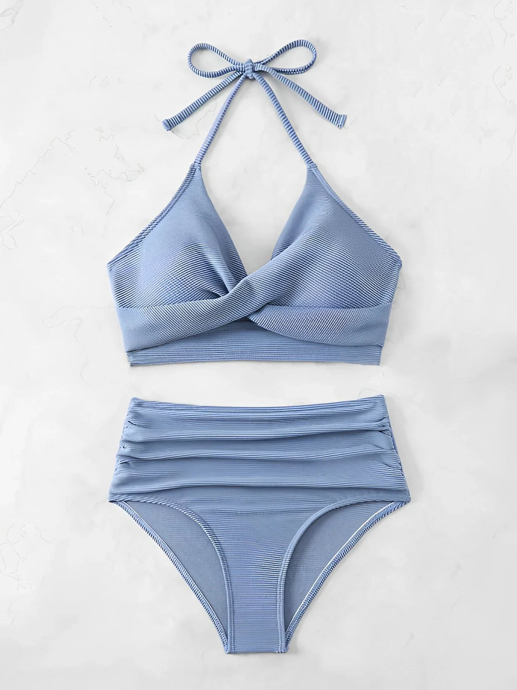Sexy High Waist Bikini 2026 Women Halter Swimwear Female Swimsuit Solid Bathers Swimming Bathing Swim Suit Summer Beachwear