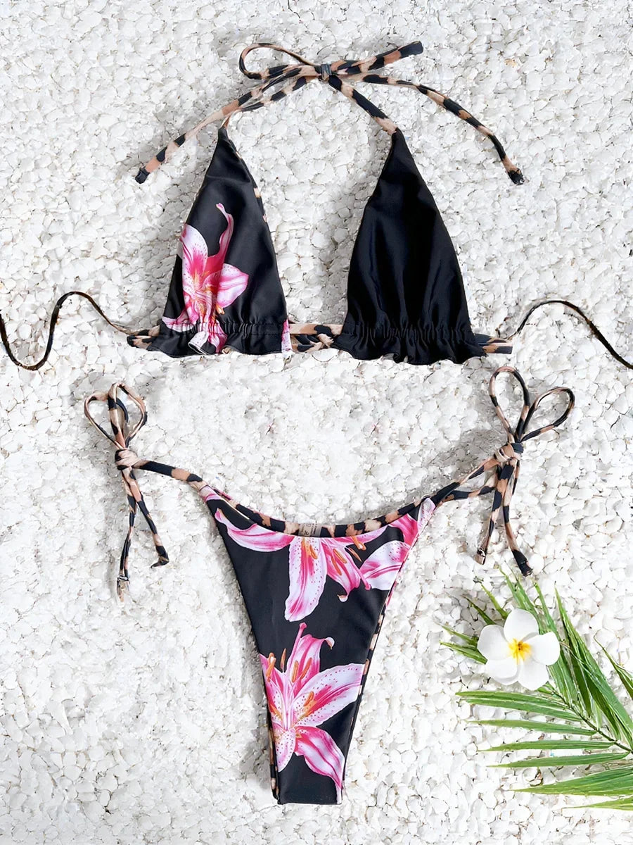 XS - L Two-side Wearable Reverside Bikini Women Swimwear Female Swimsuit Three-pieces Bikini Set Bathing Suit Swim Beachwear