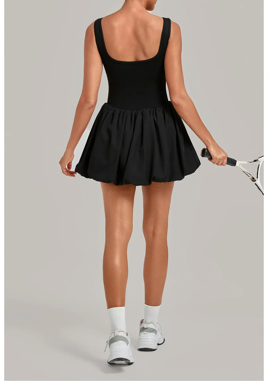 Nake Fake Two-piece Tennis Dresses Women's Anti Glare Pleated Fluffy Skirt Bulit-in Pocket Shorts Outwear Gym Fitness Golf Dress