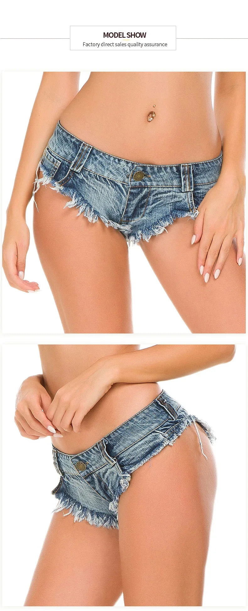 DEKA Sexy Holiday Beach Swimsuit Shorts Denim Thongs Beach Summer Holiday Wear For Ladies Bikini Pants Mid Waist Female Clothes