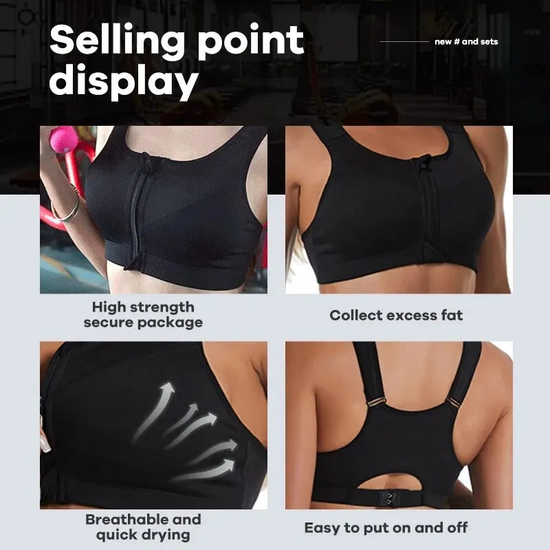 CZGUKE Yoga Fitness Bra Shock-absorbing Sports Bra Breathable and Quick Drying Training Running WOMEN'S Underwear