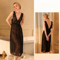 Large Sexy Night Dress Ice Silk Satin Sleepwear Female Nightgown Women Sleeping Dresses Plus Size Night Shirts