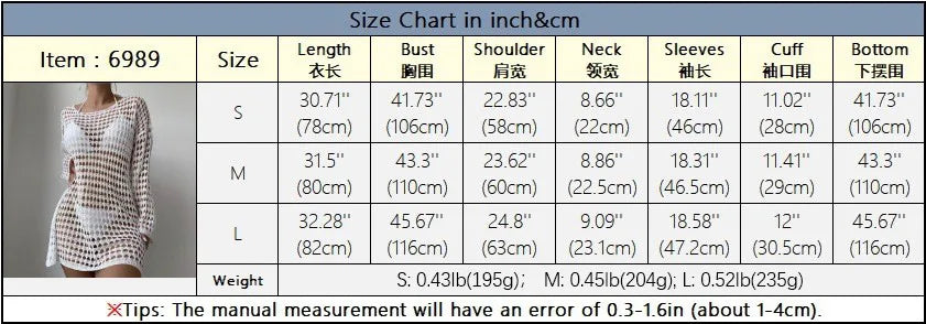 Womens Beach Cover Up Knit Solid Color Long Sleeve Dress Sexy Slim-Fit Beachwear Cover Up Beach Holiday Sun Protection Clothing