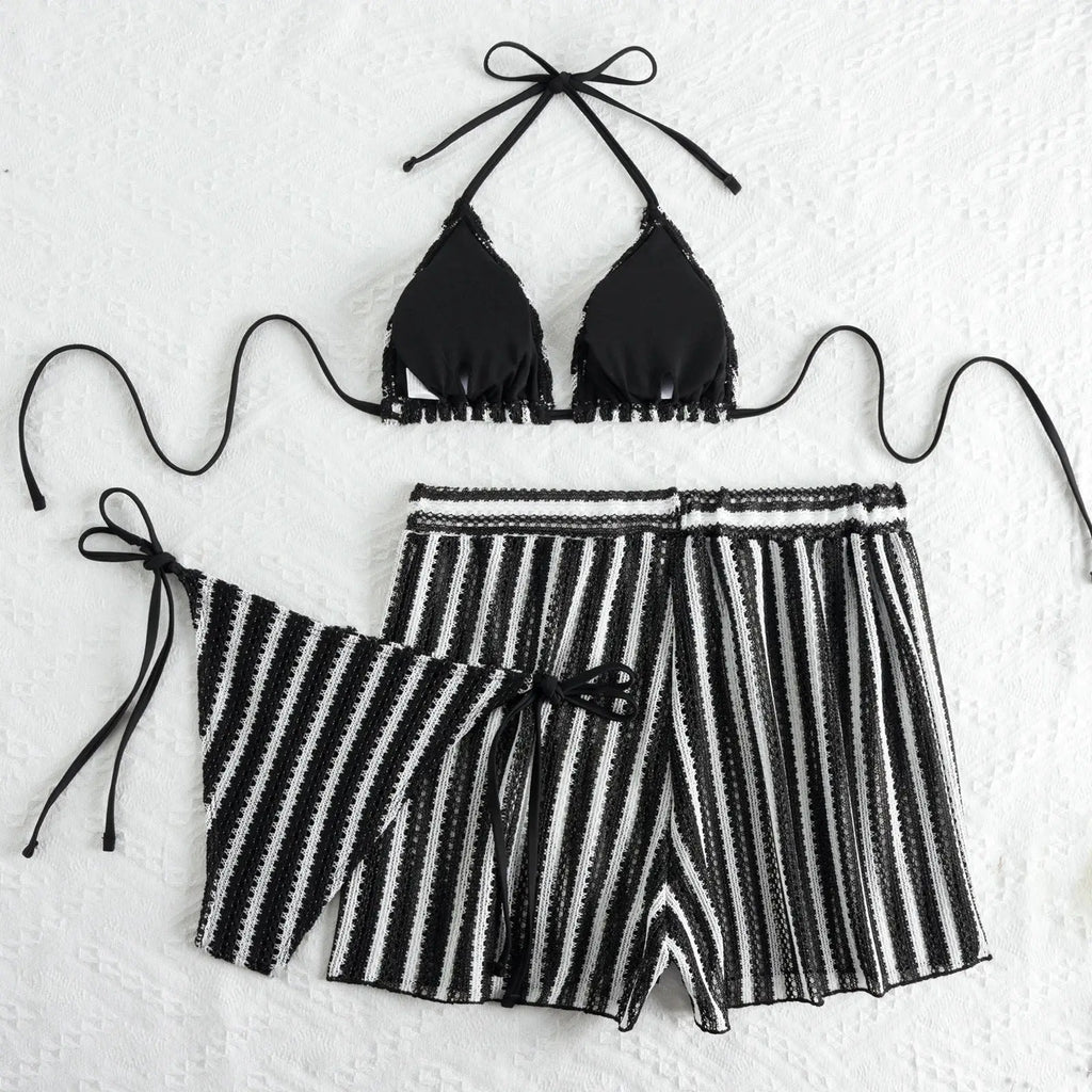 2026 Triangle String Bikinis Women 3 Pieces Swimwear Female Sexy Padded Swimsuit Bathers Bathing Swimming Swim Suit Beachwear