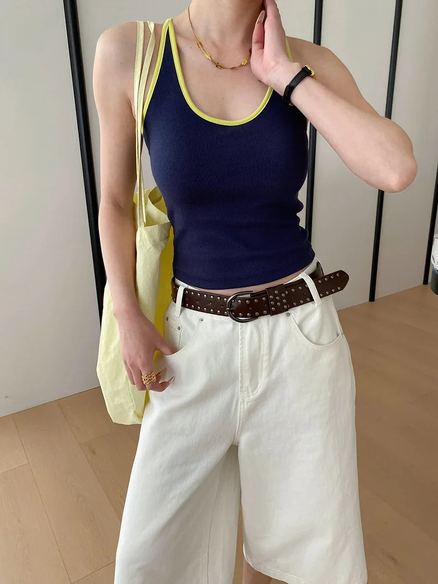 Sports vest U-neck slim fit camisole bottoming T-shirt