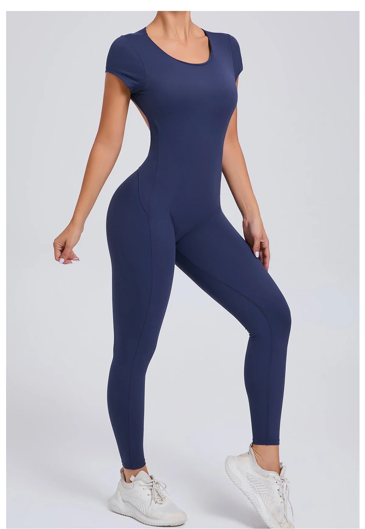 One-piece Yoga Padded Backless Suit Female Rompers Quick Dry Yoga Clothing Workout Bodysuits Scrunch Sports Jumpsuit Women