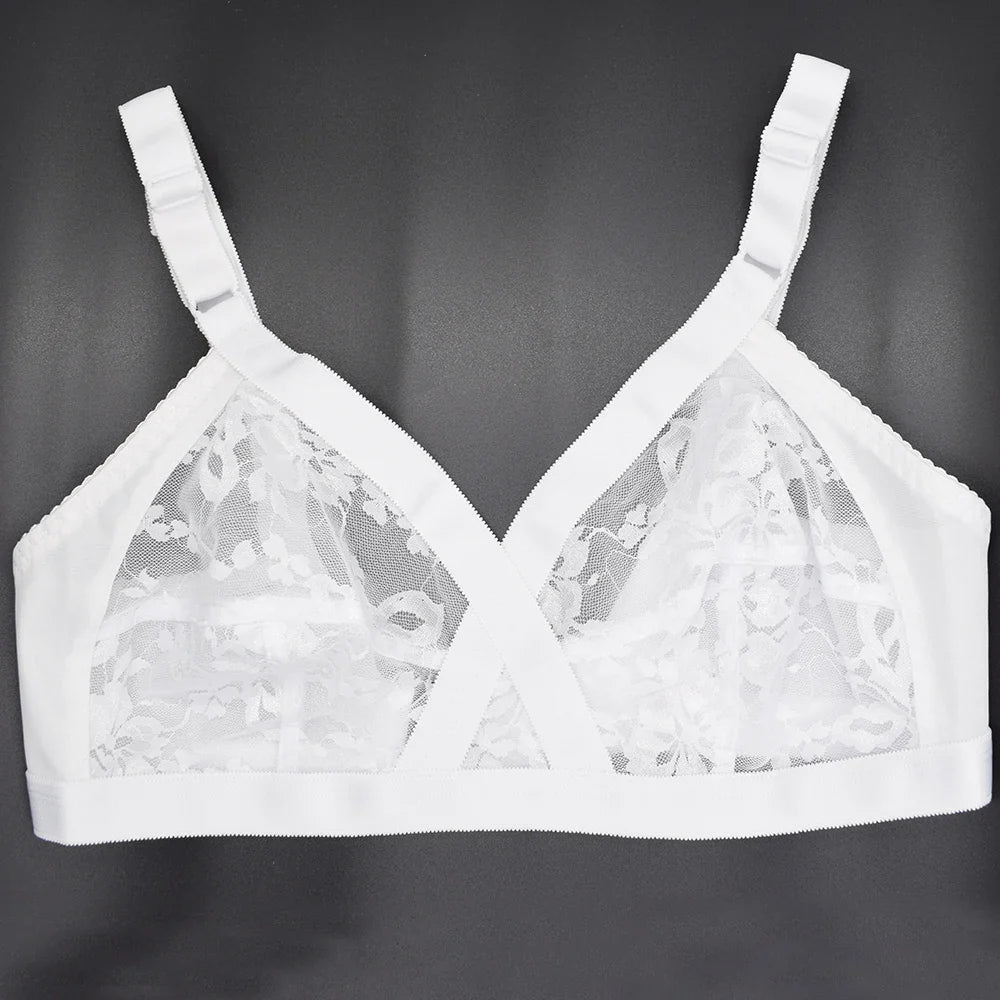 Bra For Women Lace Bralette Wireless Big Bosom Minimizer Plus Size Sexy Lingerie Female Underwear Full Cup BH Tops