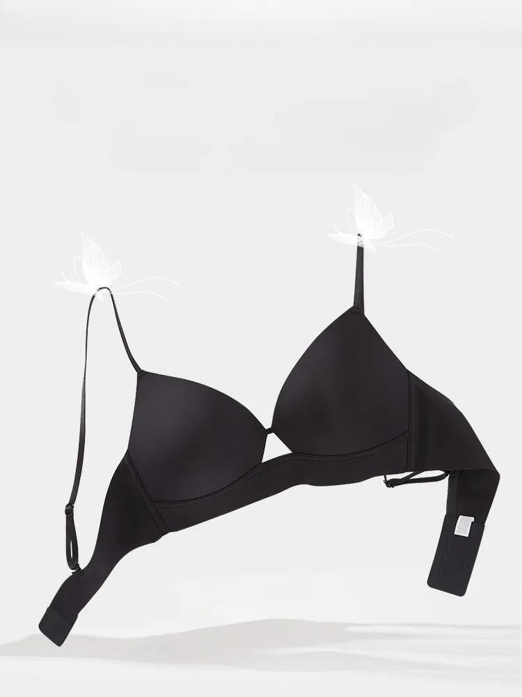 MOYISU Desire Triangle Cup Women Summer Thin Small Chest Gathered To Show A Large Pair of Breast Anti-sag No Underwire Bra Women