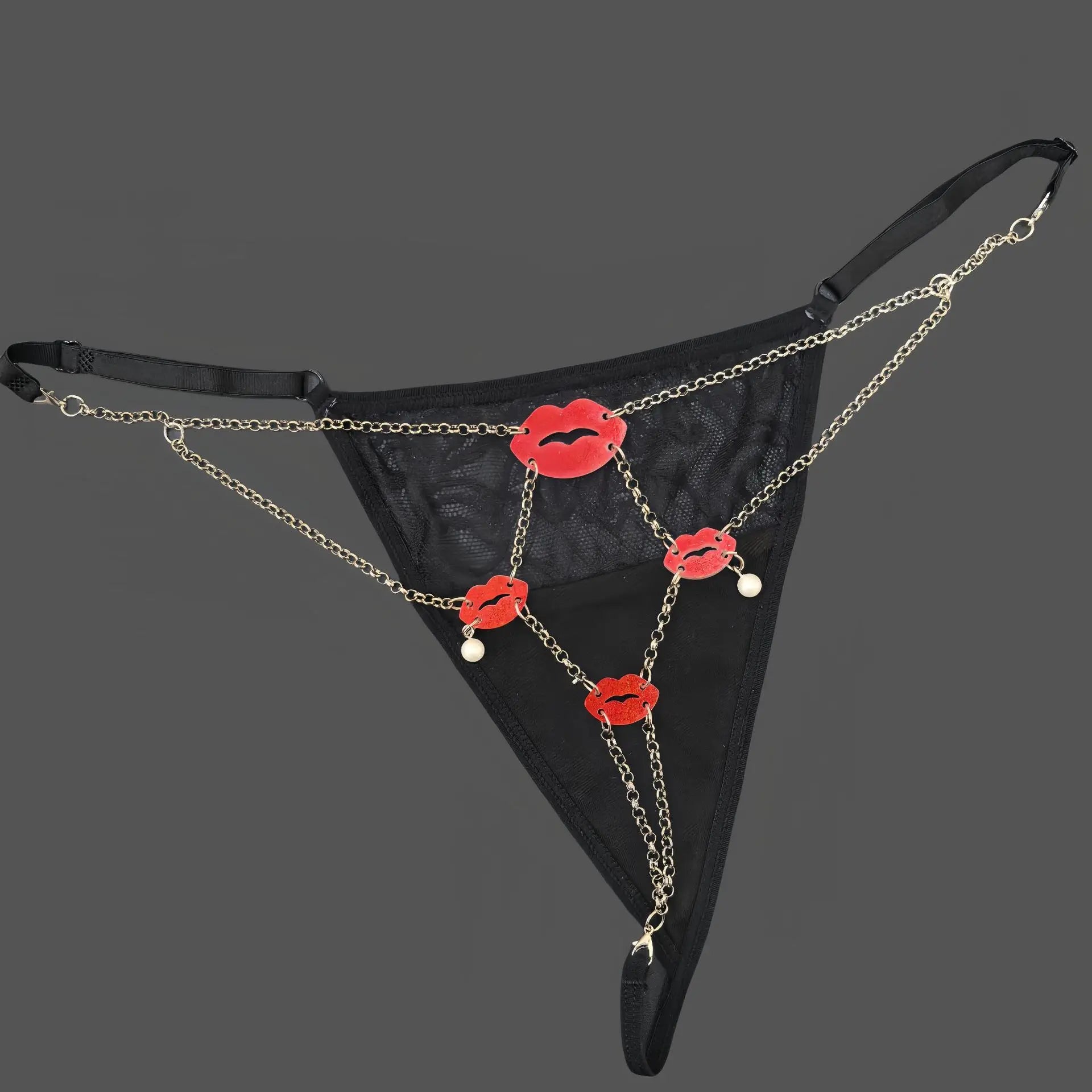Rhinestones Metal Chain Sexy Women Panties Gem G String Girls Briefs Thong Lace Erotic Female Underwear Low Waist Intimates