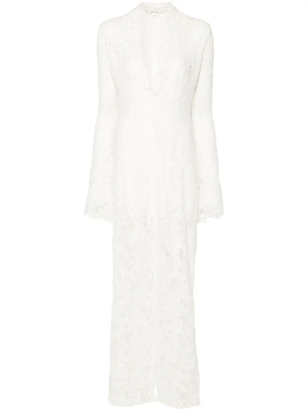 Woman Dress Clothing V-neck White Lace Dress 2025 Vestidos Para Mujer Fall Lace-up High Slit Slim Long  Evening Party Dresses
