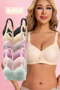 6 Seamless Comfortable Wireless Push-Up Bra Tassel Decor Women's Underwear and Lingerie