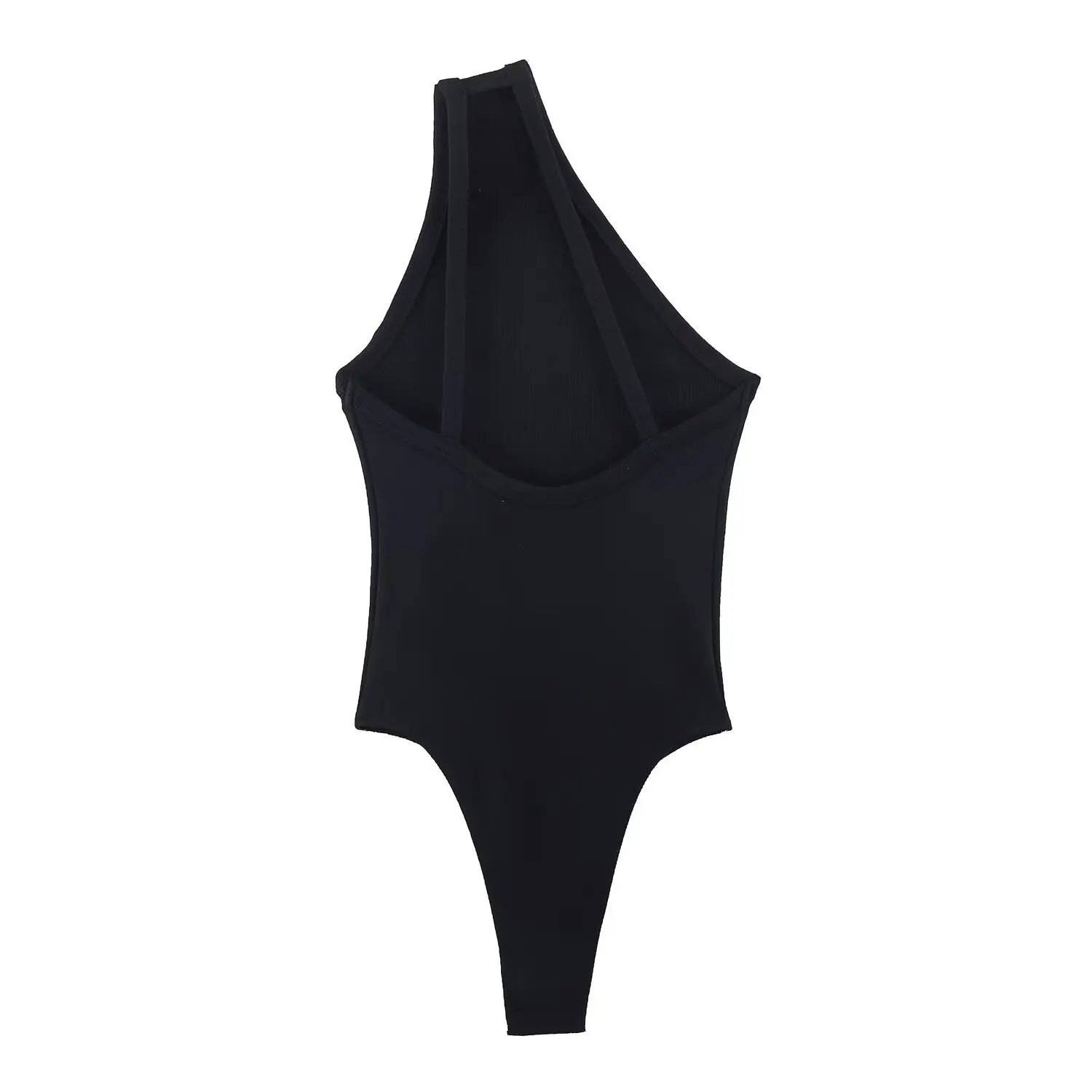 Women's One Shoulder Bodysuit Casual Sleeveless Ribbed Slim Fit Casual Tops Solid Color Pure Desire Vest Bodysuits Charming ZJ17