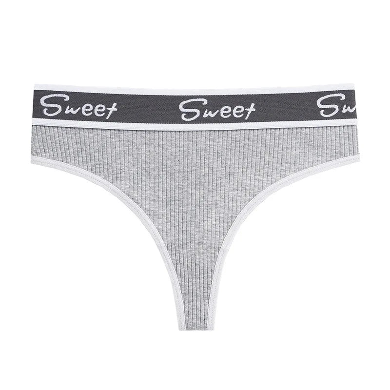 Cotton Panties Sexy Women Briefs Letter Sweet Underwear Thong Hollow Out Intimates Ladies Female Panty Lingerie