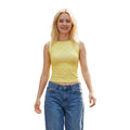 Women's Summer Open Back Vest Sleeveless Boat Neck Heart Print Slim Tank Tops Streetwear