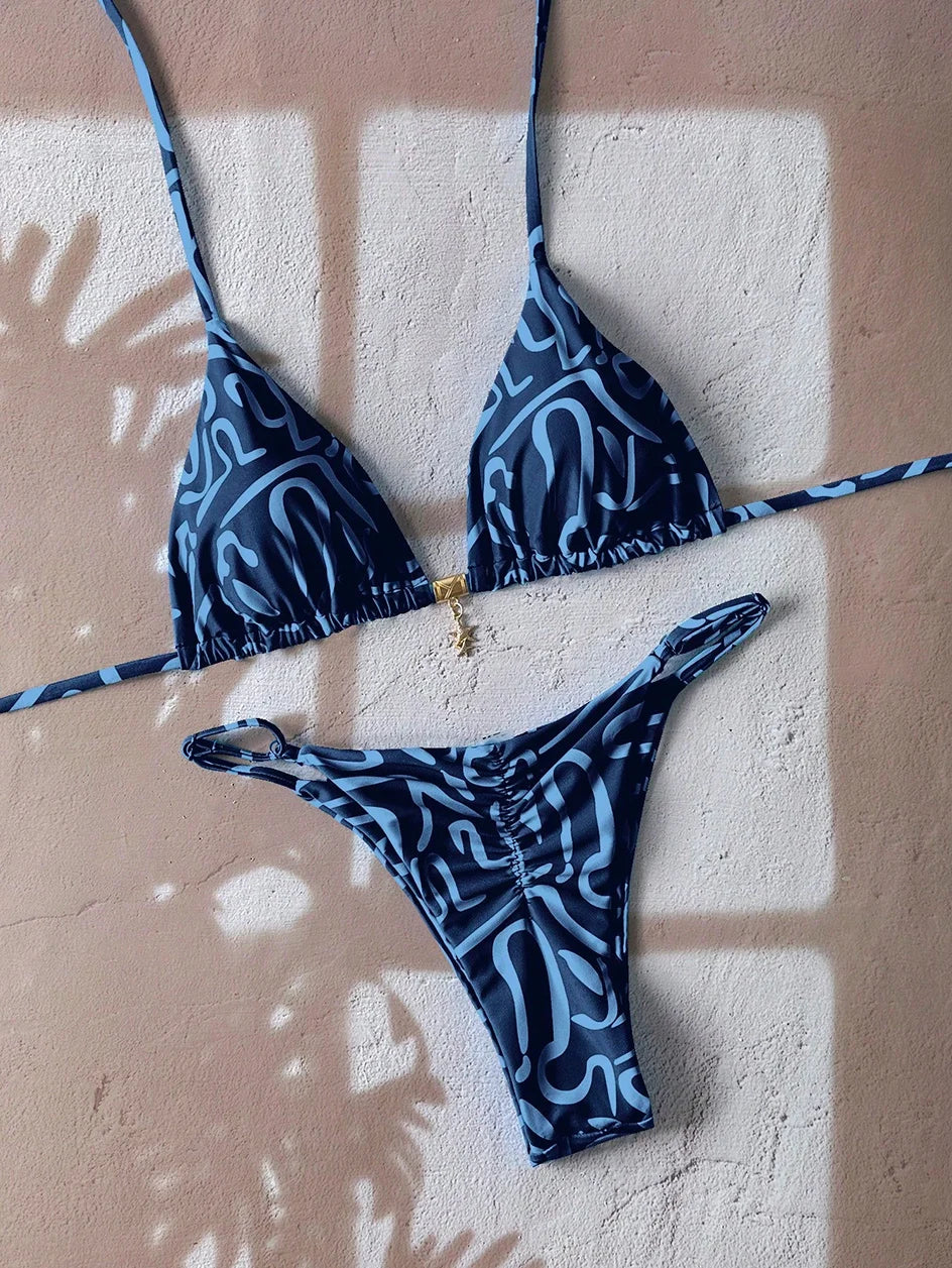 New Micro Bikini Women Swimsuit Two-Piece Bathing Suit Woman Swimwear Sexy Leopard Push Up Thong Bikinis Sets Beachwear Summer