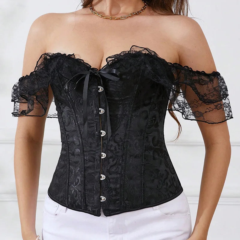 Lace Strap Court Style Shaping Top Tummy Control Waist Cincher Outerwear Trendy Shaping Slimming Tight Fishbone Underwear AYPC