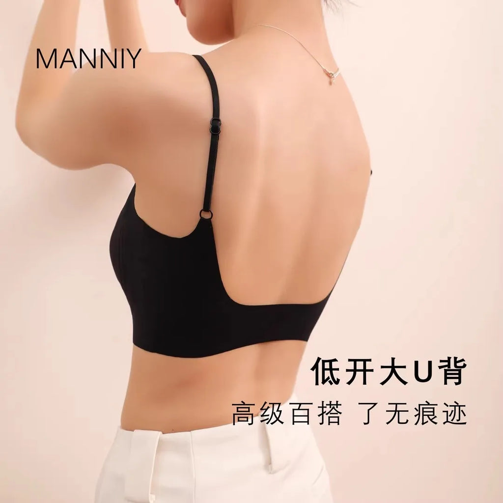 Invisible Minimizer Bra Large Bust Seamless Traceless Underwear Ultra Thin Cup Comfortable Jelly Support Wirefree Beautiful Back