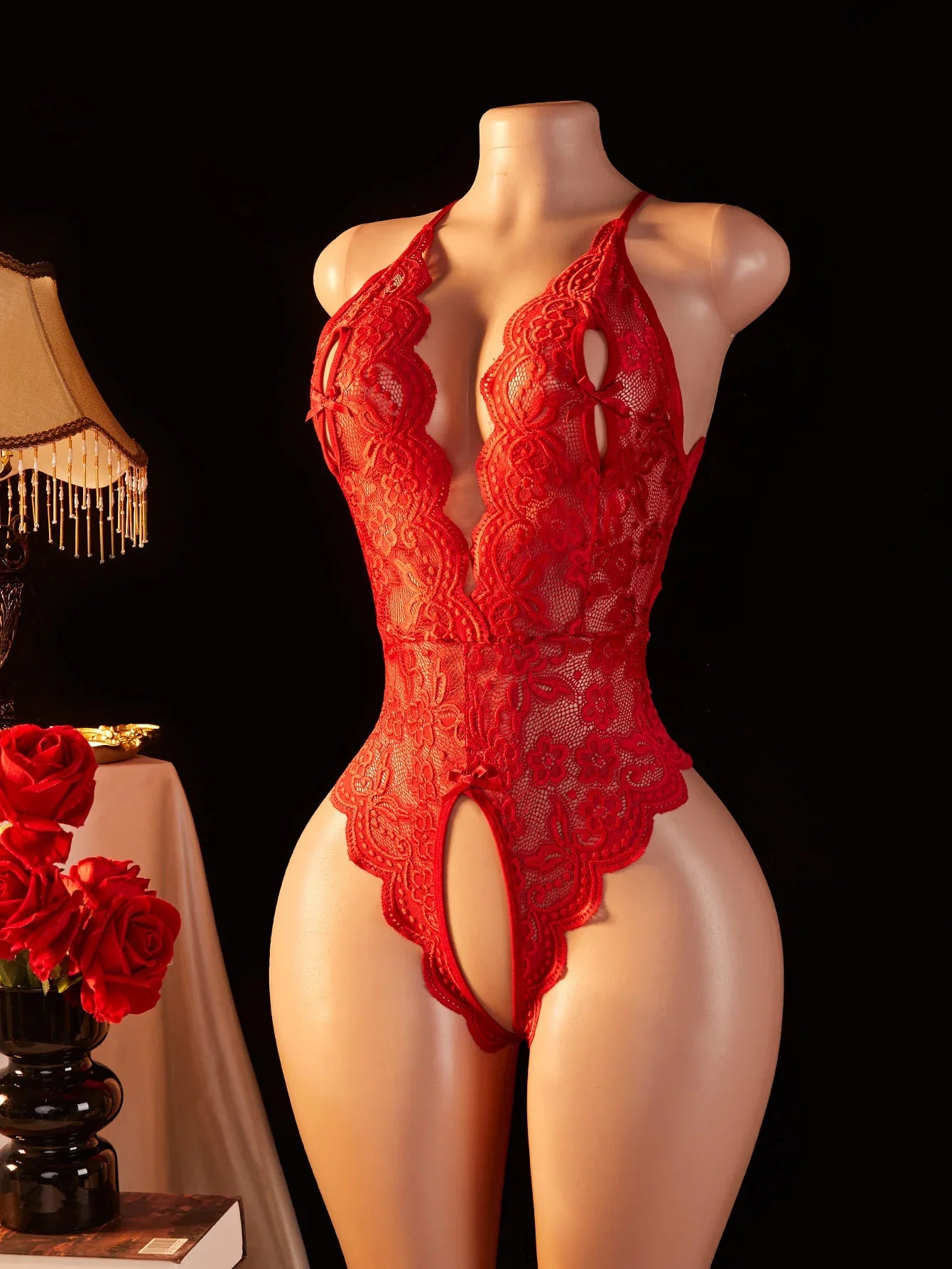 Transparent Lingerie For Women Super Hot Erotic Underwear Sex Pajamas Crotchless Pornographic Lace Teddies Bodysuit Sexy Outfit