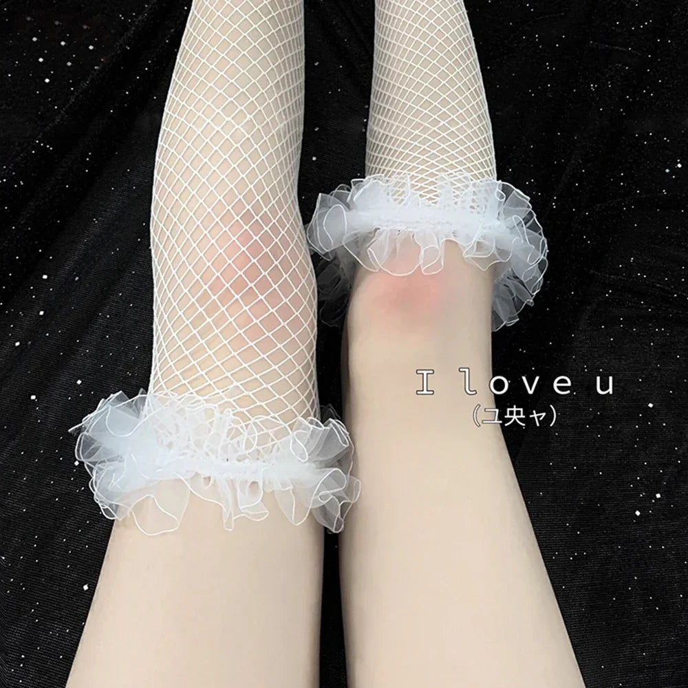 Japanese Anime Maid Uniform Women Sexy Cosplay Lingerie Costume Lace Headband Leg Ring Waistband Dress Set Outfits