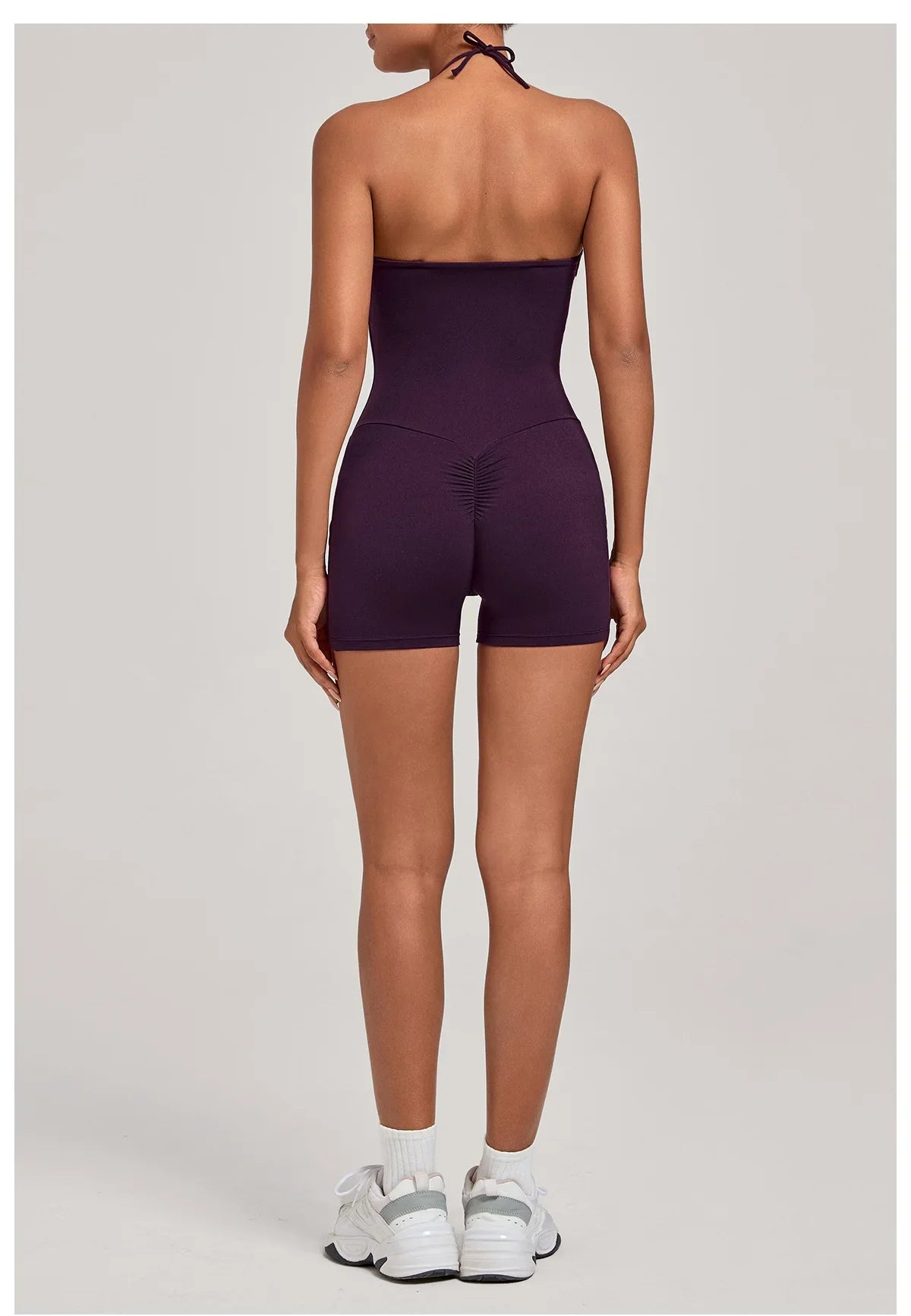 Outdoor Backless Yoga One Piece Suit Women Multiple Wearing Methods Sleeveless Slim Fit Pocket Stretch Sports Fitness Jumpsuit
