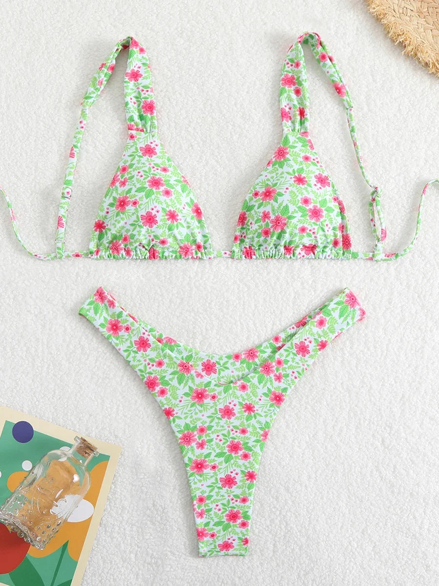2026 Triangle Strappy Bikini Women Sexy Swimwear Female Brazilian Swimsuit Bathers Bathing Swimming Swim Suit Beachwear Summer