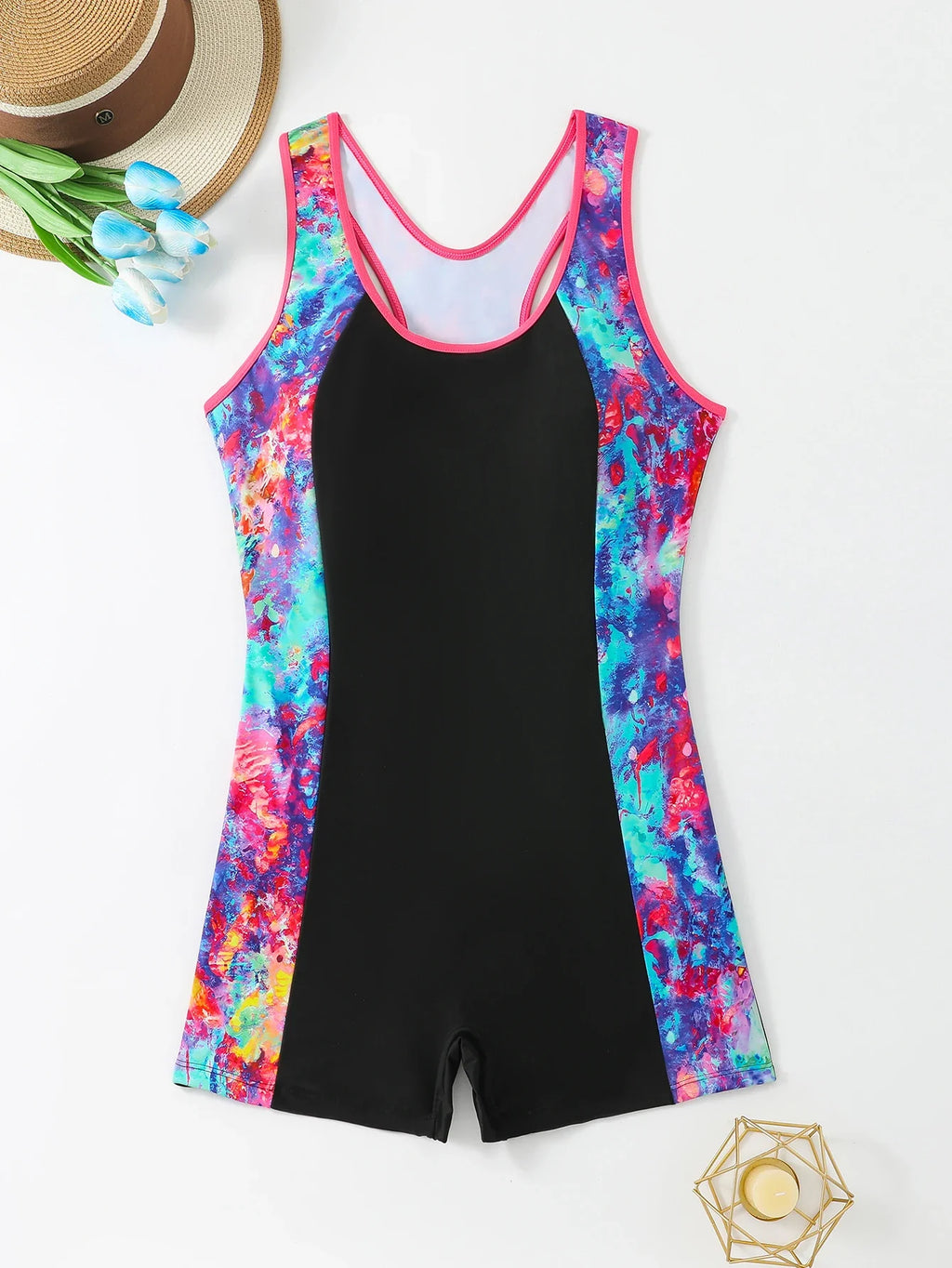 2026 Large Plus Size Swimsuit Women One Piece Slim Sporty Swimwear Female Print Bathers Bathing Swimming Swim Suit Beachwear 4XL
