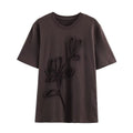 Women's Short Sleeve Round Neck Slim Fit Bow T-Shirt Floral For Women Soft Ruffled Floral Embroidery For Casual Outings Q702