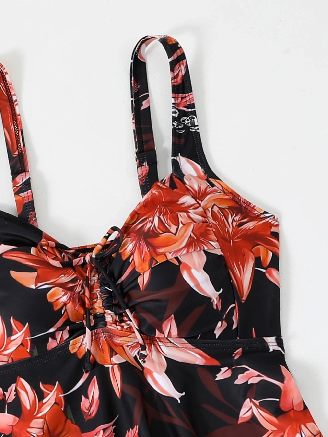 Printed Tankini Set 2026 Padded Floral Swimsuit Women Strappy Swimwear Female Beach Dress Bathers Bathing Swimming Swim Suit XL