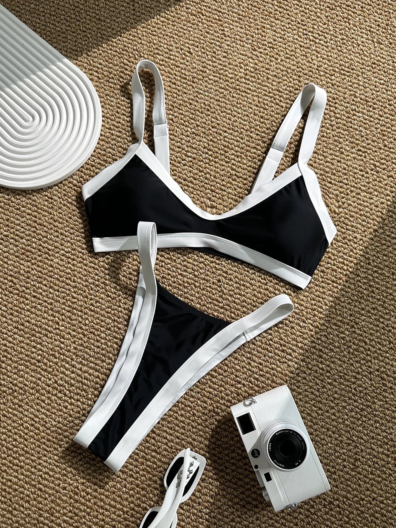 DEKA Swimsuit Bordered Bathsuit Bikini Set Women Swimwear Beachwear Female Bathing Suit Patchwork Basic Bikini Push-up Swim