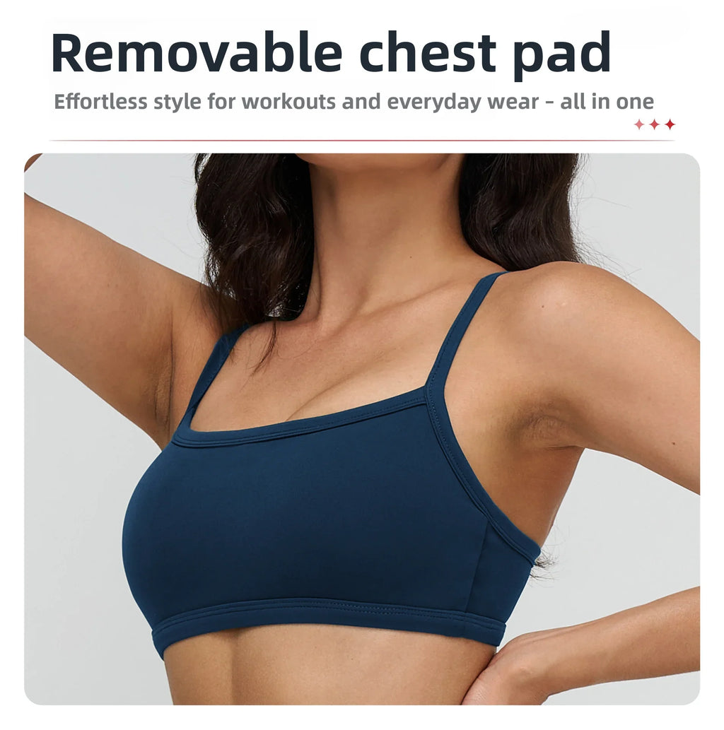 Beautiful Back Women Workout Bra Fitness Underwear Tights Yoga Vest High Strength Shockproof Gym Sports Top Push Up Chest Pad
